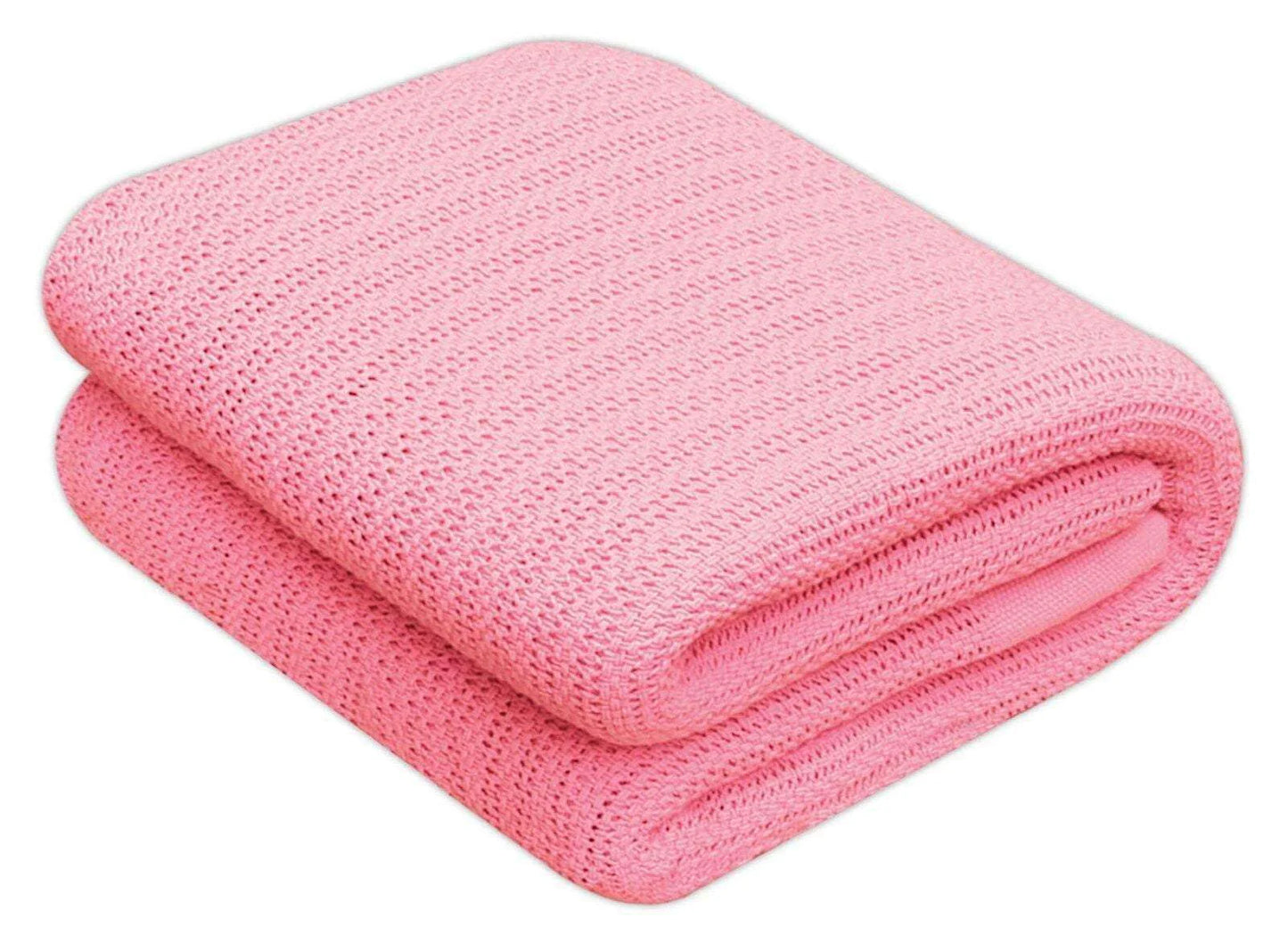 Premium 100%Cotton Cellular Extra Soft Baby Unisex Blanket Cot Pram Moses Basket