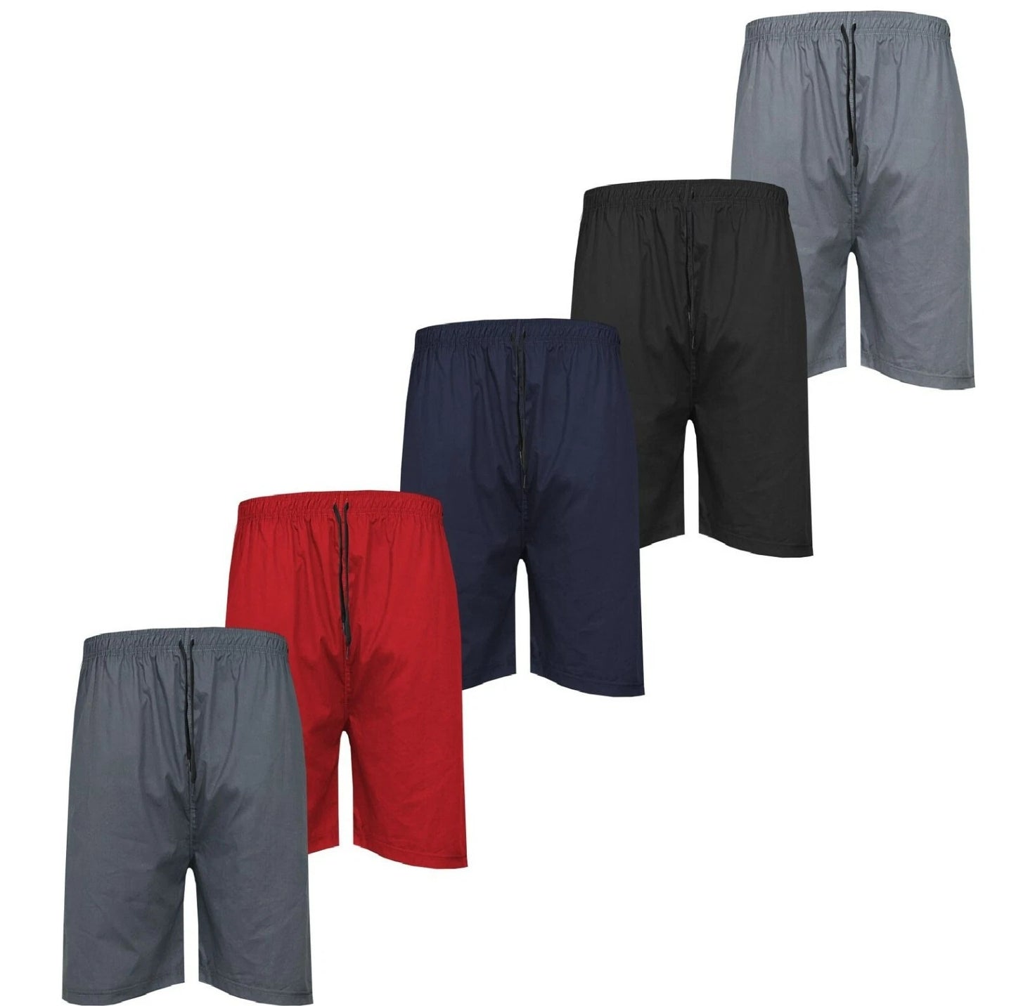 Premium 100% Cotton Mens Lounge Shorts Pyjamas Bottoms Cargo Casual Gym Shorts