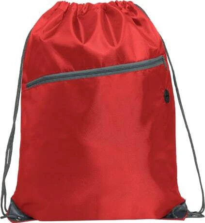 Premium Drawstring Bag Sports Gym Sack Swim School PE Bag Zip Pocket Backpack