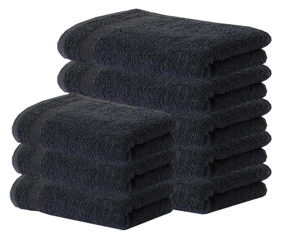 1-24 Premium 100% Egyptian Cotton Face Towels Flannels Wash Cloth Hanging Loop