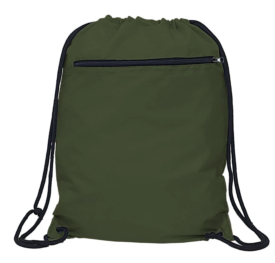Premium Drawstring Bag Gym Sack Swim School PE Bag Zip Pocket Gym Backpack