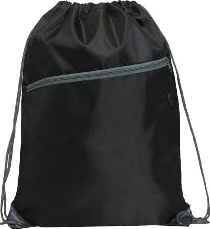 Premium Drawstring Bag Sports Gym Sack Swim School PE Bag Zip Pocket Backpack