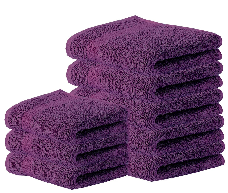 1-24 Premium 100% Egyptian Cotton Face Towels Flannels Wash Cloth Hanging Loop