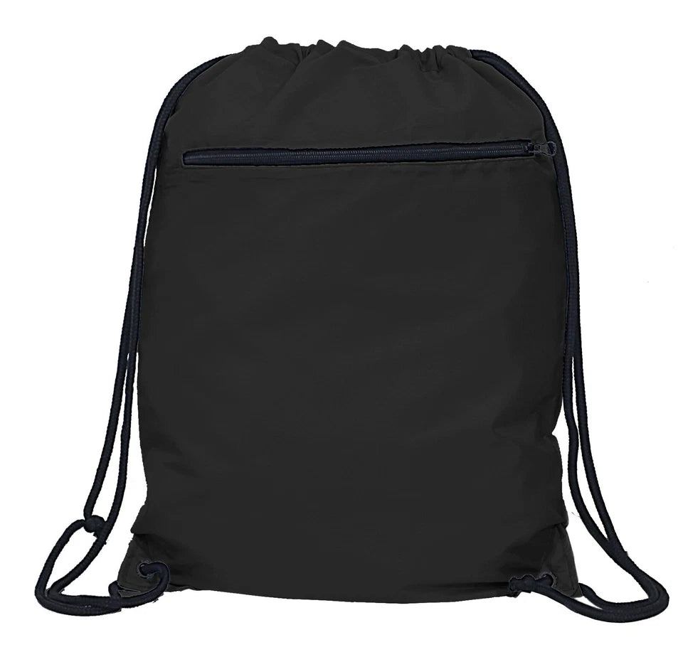 Premium Drawstring Bag Gym Sack Swim School PE Bag Zip Pocket Gym Backpack