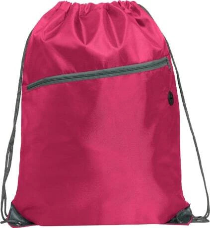 Premium Drawstring Bag Sports Gym Sack Swim School PE Bag Zip Pocket Backpack