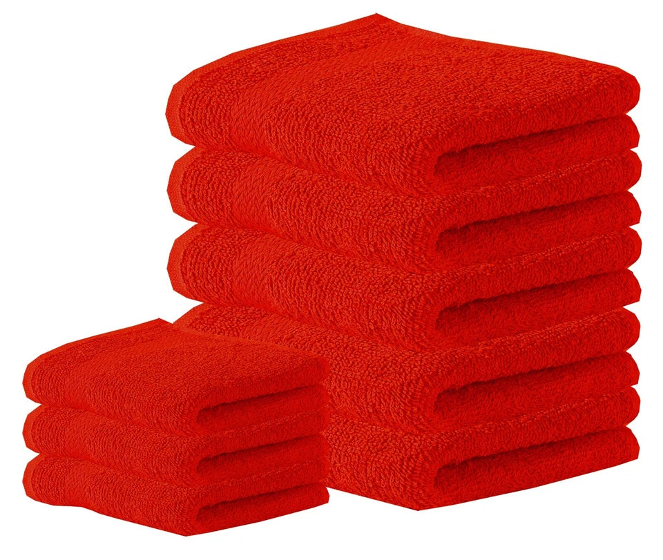 1-24 Premium 100% Egyptian Cotton Face Towels Flannels Wash Cloth Hanging Loop